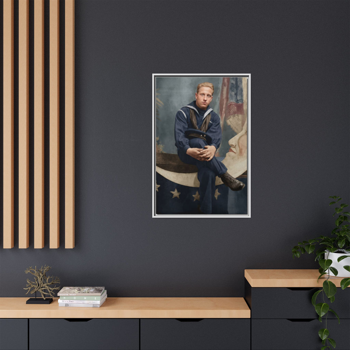 celibataire 016 | Framed Vintage Photo - Matte Canvas