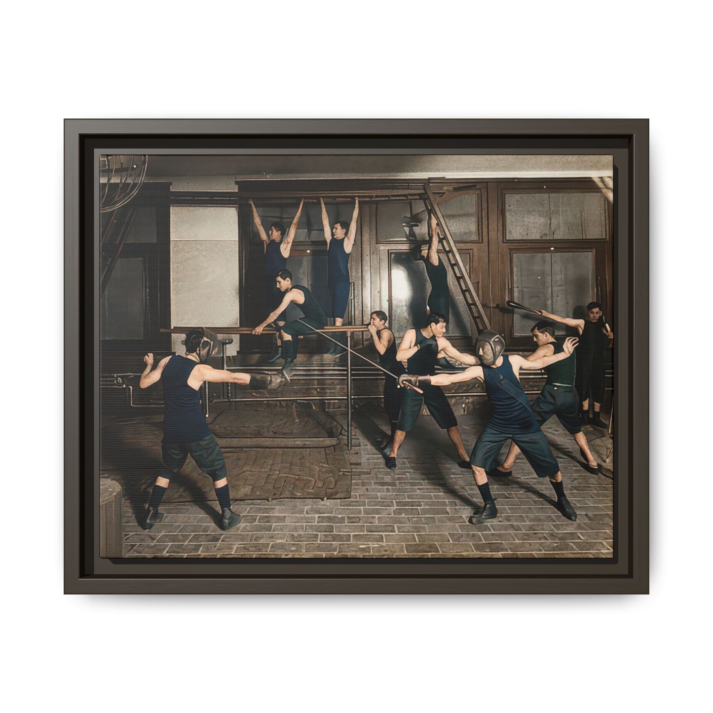 athlétisme 038 | Framed Vintage Photo - Matte Canvas