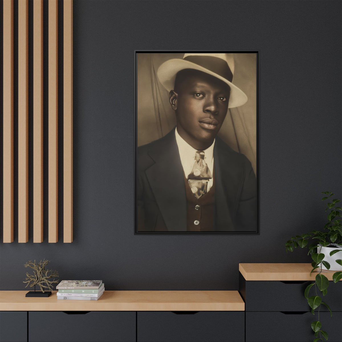 celibataire 019 | Framed Vintage Photo - Matte Canvas