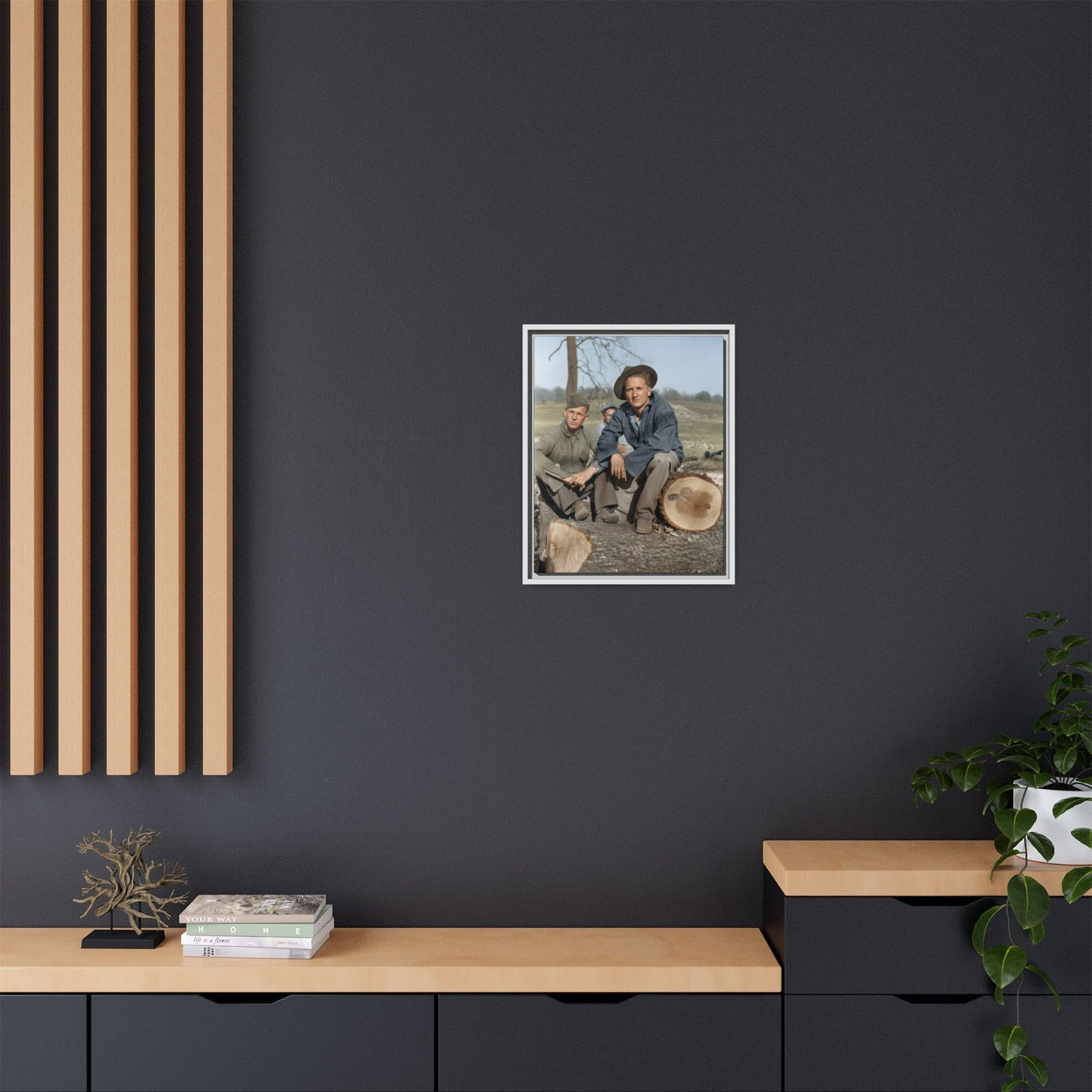 hommes 020 | Framed Vintage Photo - Matte Canvas