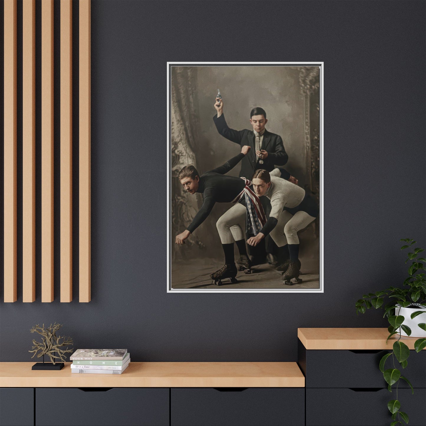 athlétisme 020 | Framed Vintage Photo - Matte Canvas