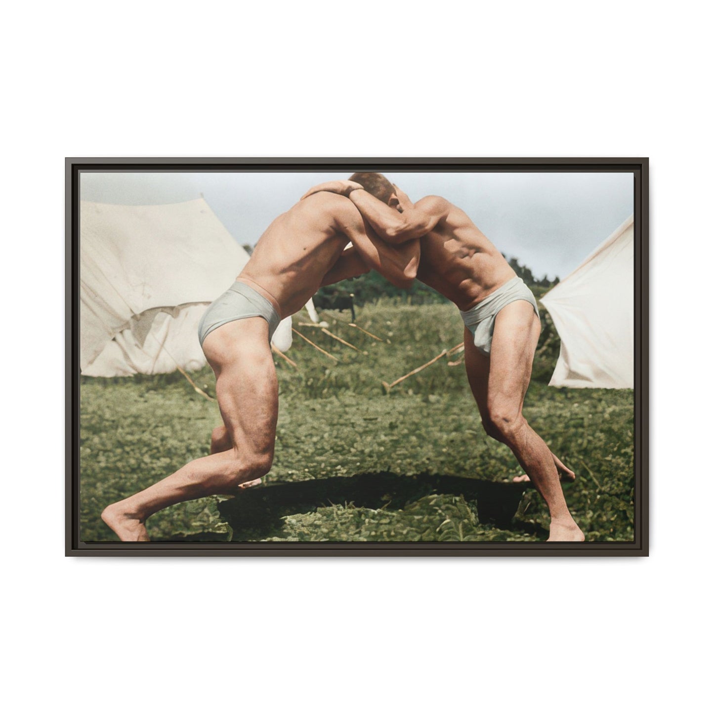 athlétisme 019 | Framed Vintage Photo - Matte Canvas