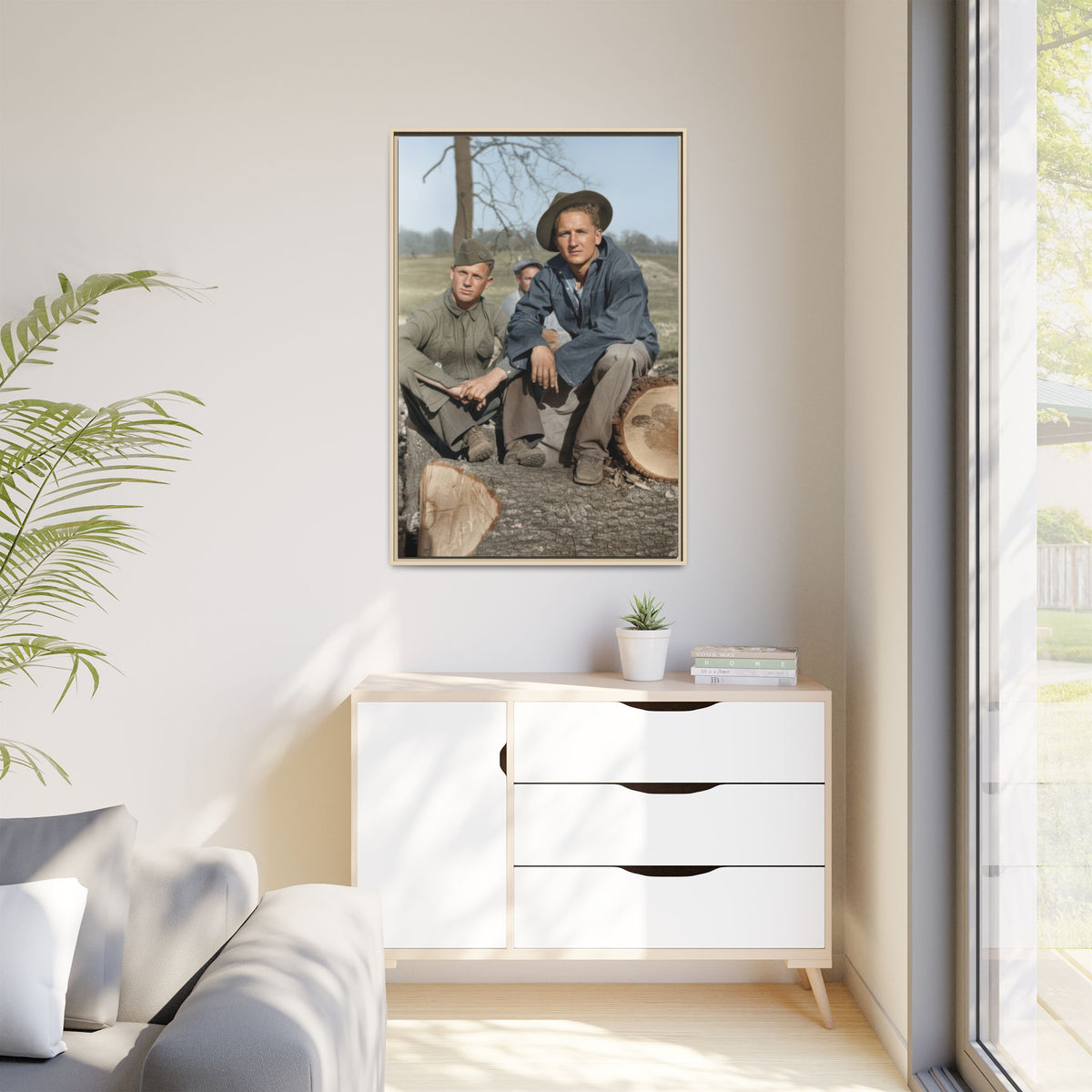hommes 020 | Framed Vintage Photo - Matte Canvas