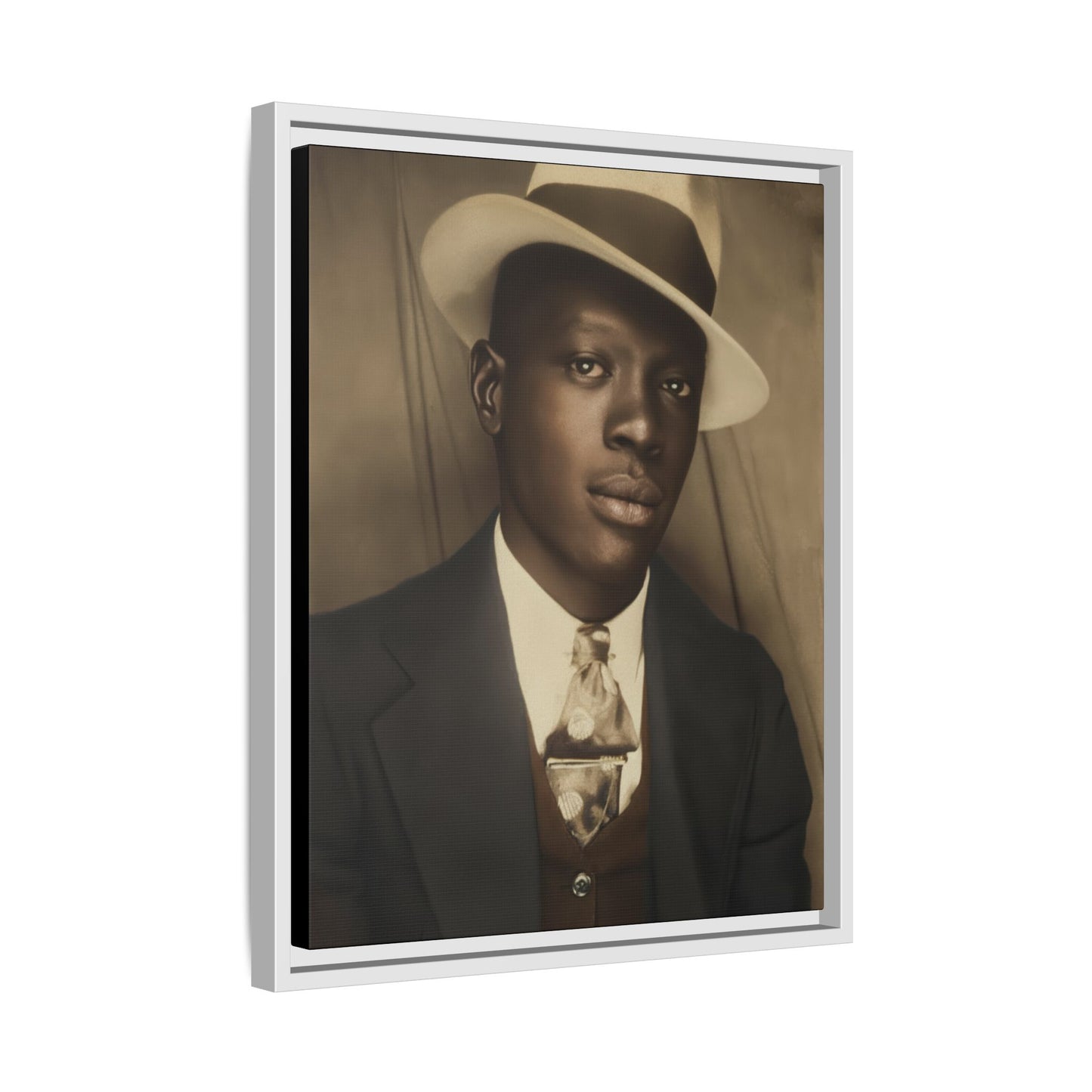 celibataire 019 | Framed Vintage Photo - Matte Canvas