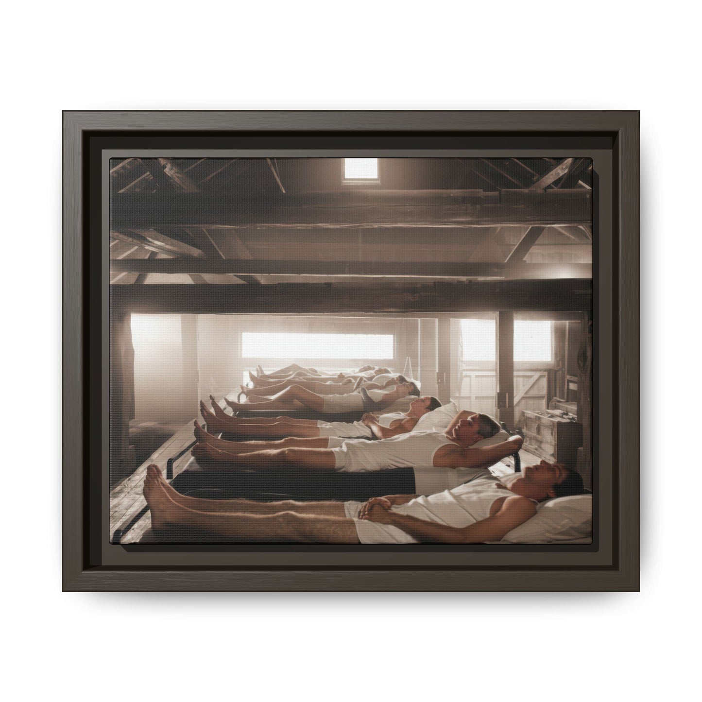 hommes 013 | Framed Vintage Photo - Matte Canvas