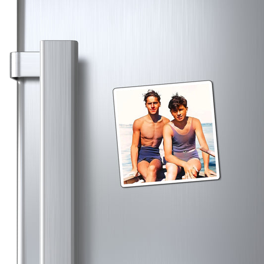 nager 015 | Magnets Boat Lake Gay Boyfriend LGBTQ Queer Vintage Affectionate Men Swim Suit