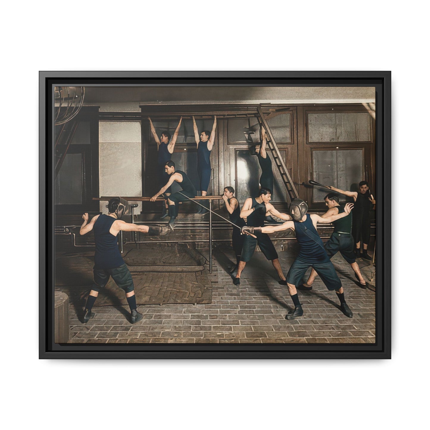 athlétisme 038 | Framed Vintage Photo - Matte Canvas