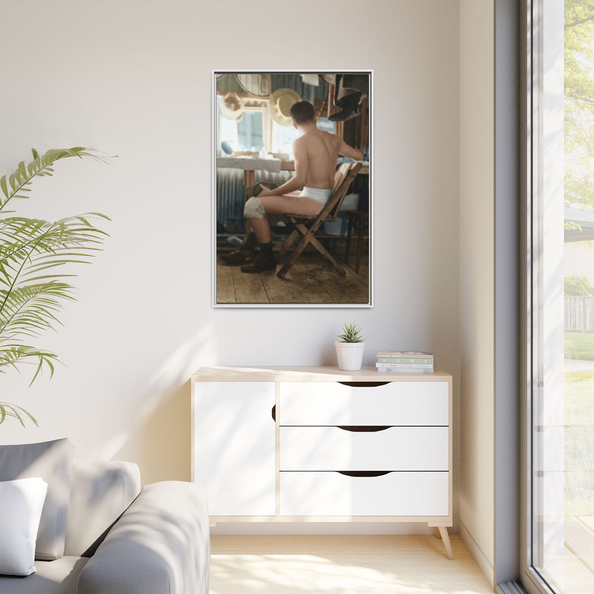 celibataire 022 | Framed Vintage Photo - Matte Canvas