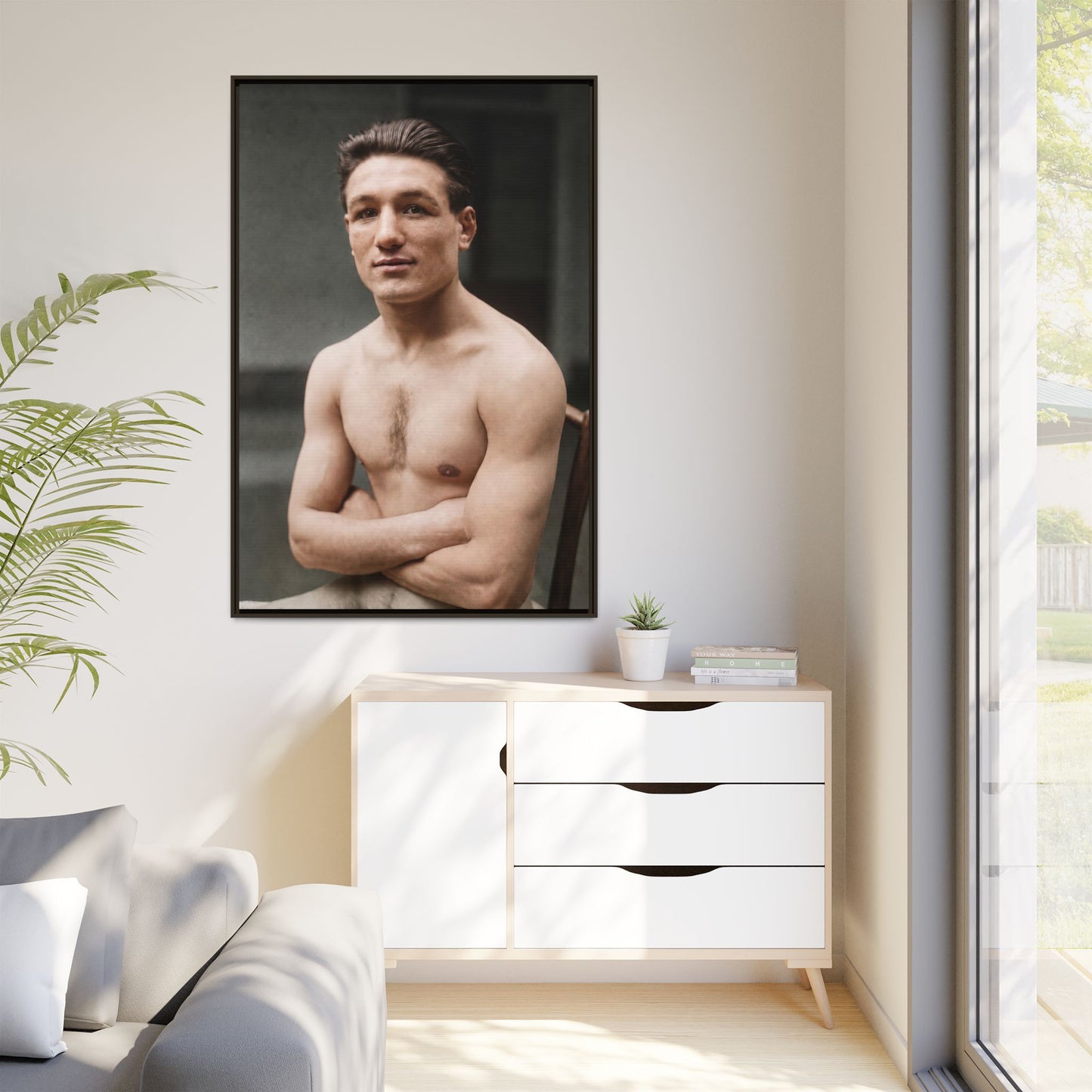 athlétisme 046 | Framed Vintage Photo - Matte Canvas