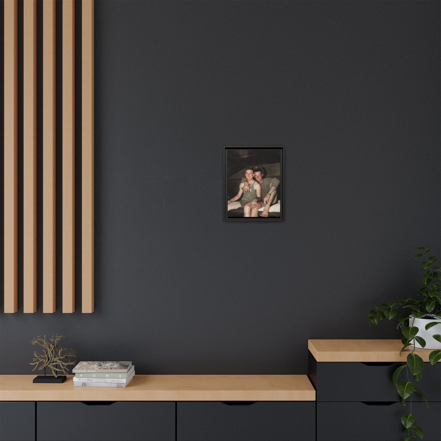 paire 040 | Framed Vintage Photo - Matte Canvas