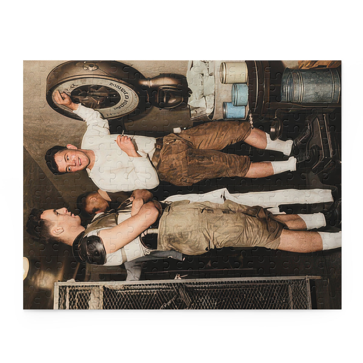 LGBTQ+ Heritage Jigsaw Puzzle — Football Players beside a Scale | athlétisme 027