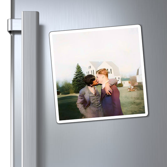 paire 005 | Magnets Vintage Gay Couple Photo Farm Suits Husband Kiss Old Car Gift Present LGBTQ