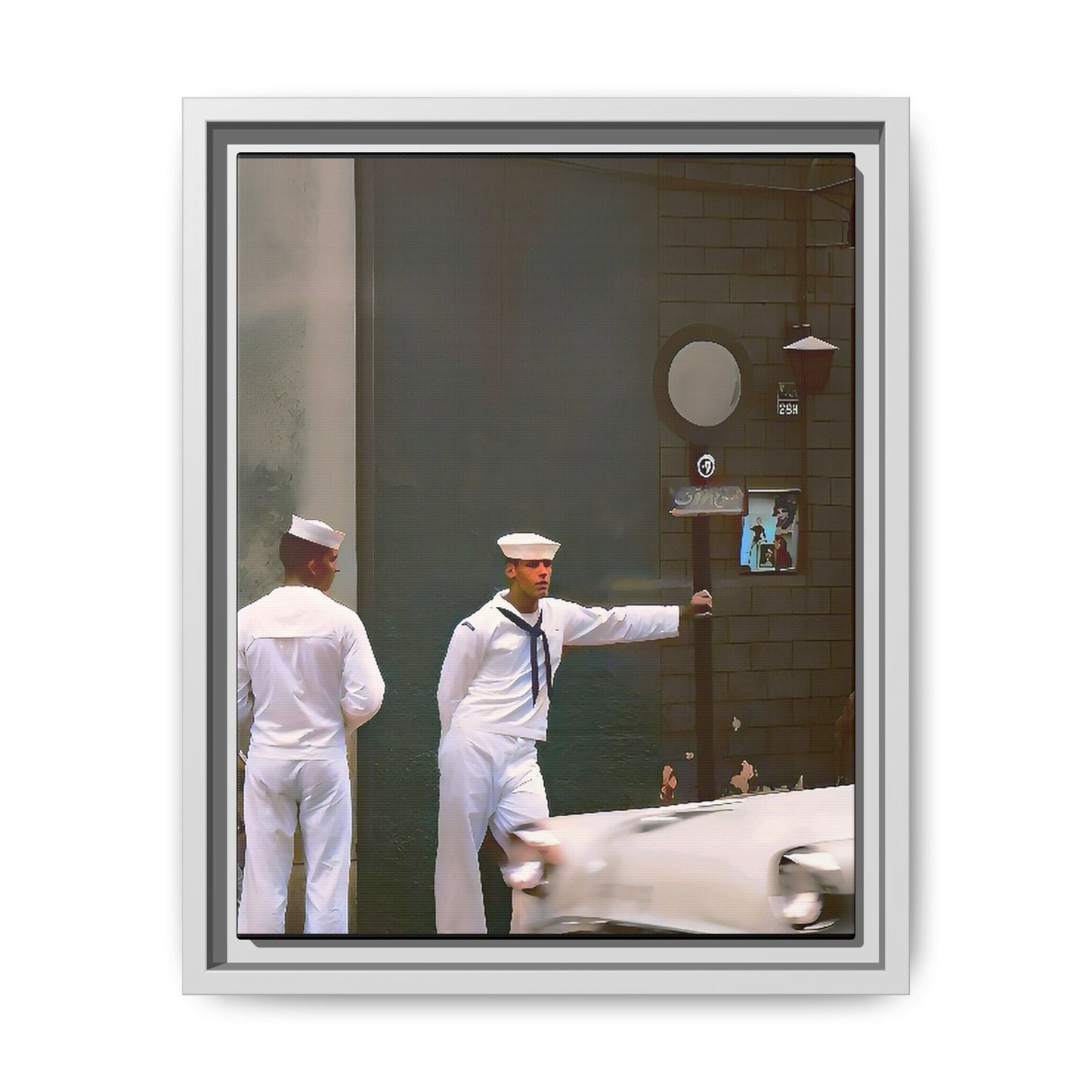 hommes 012 | Framed Vintage Photo - Matte Canvas