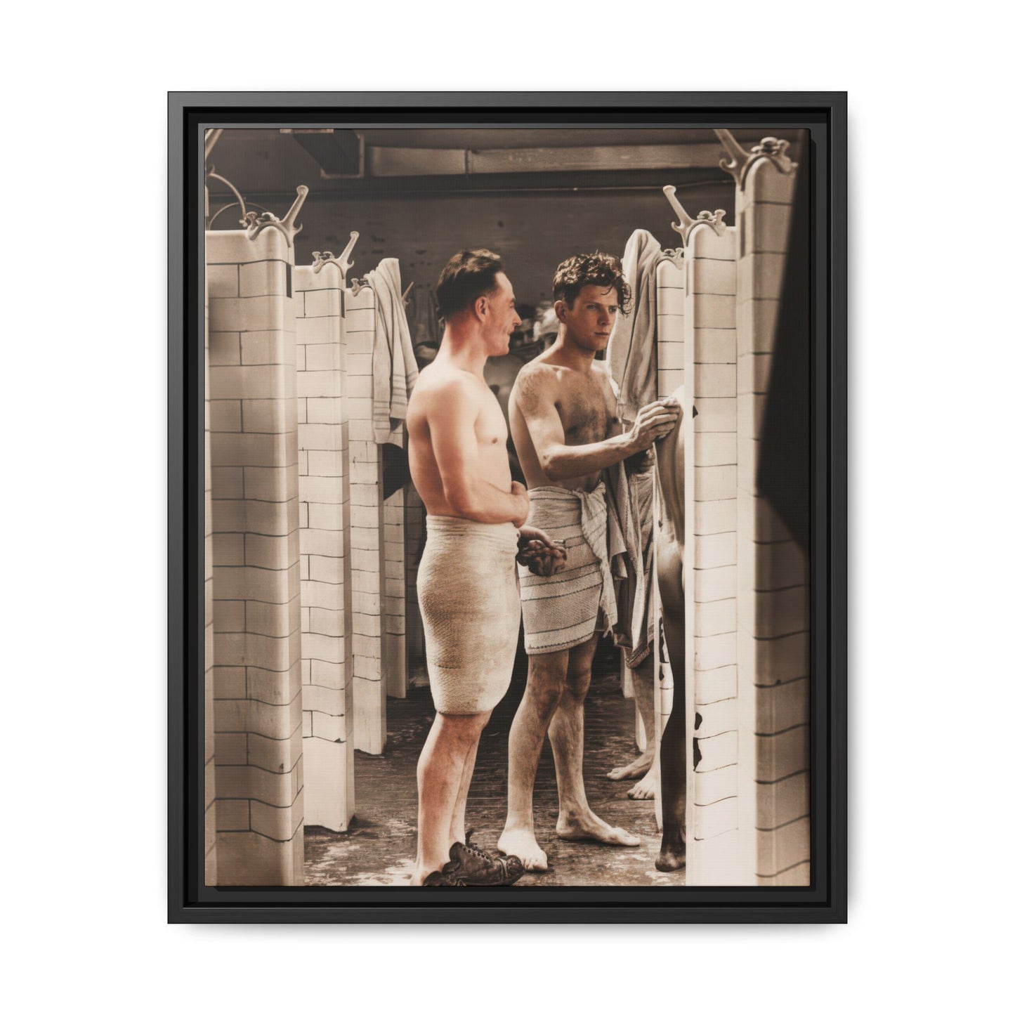 hommes 010 | Framed Vintage Photo - Matte Canvas