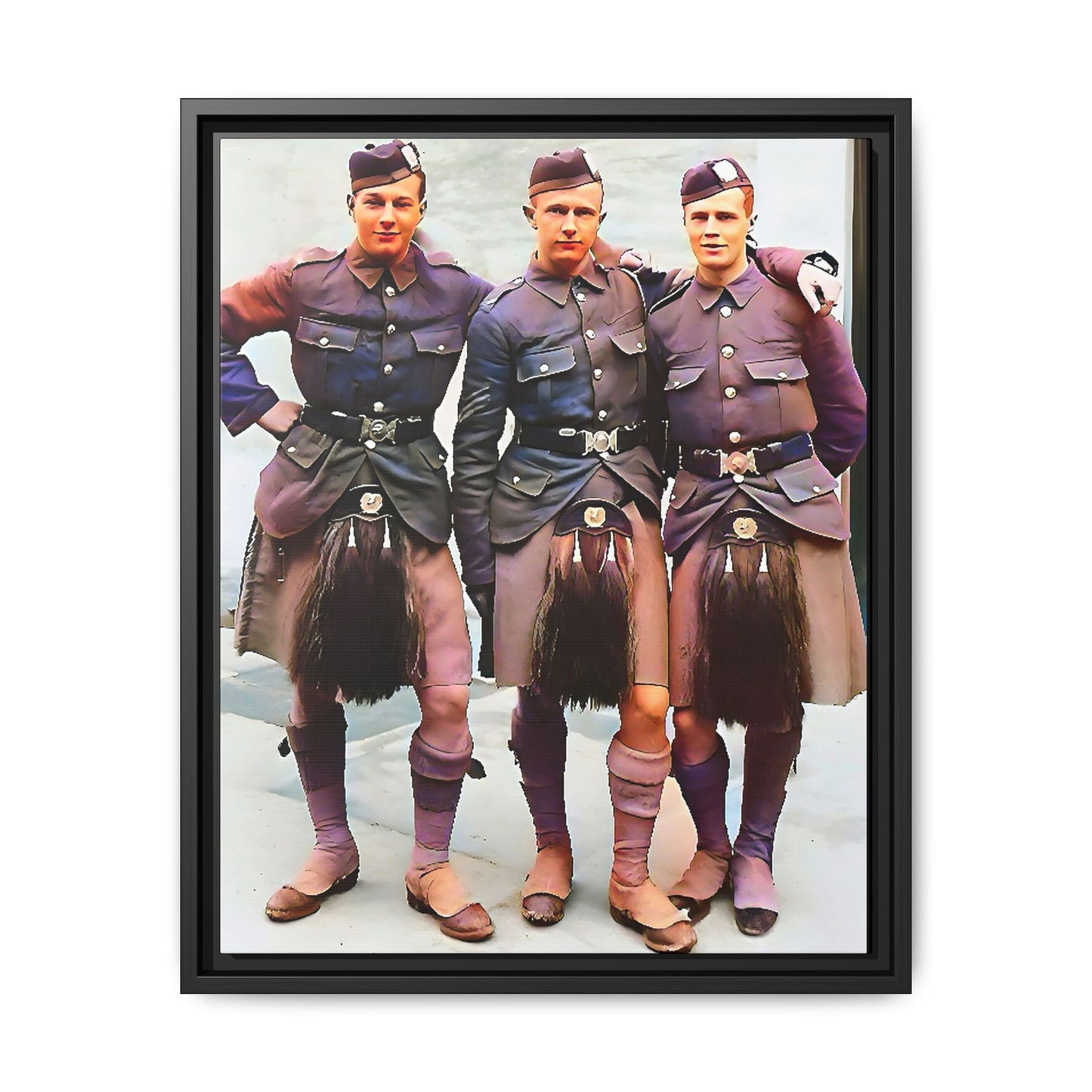 hommes 014 | Framed Vintage Photo - Matte Canvas