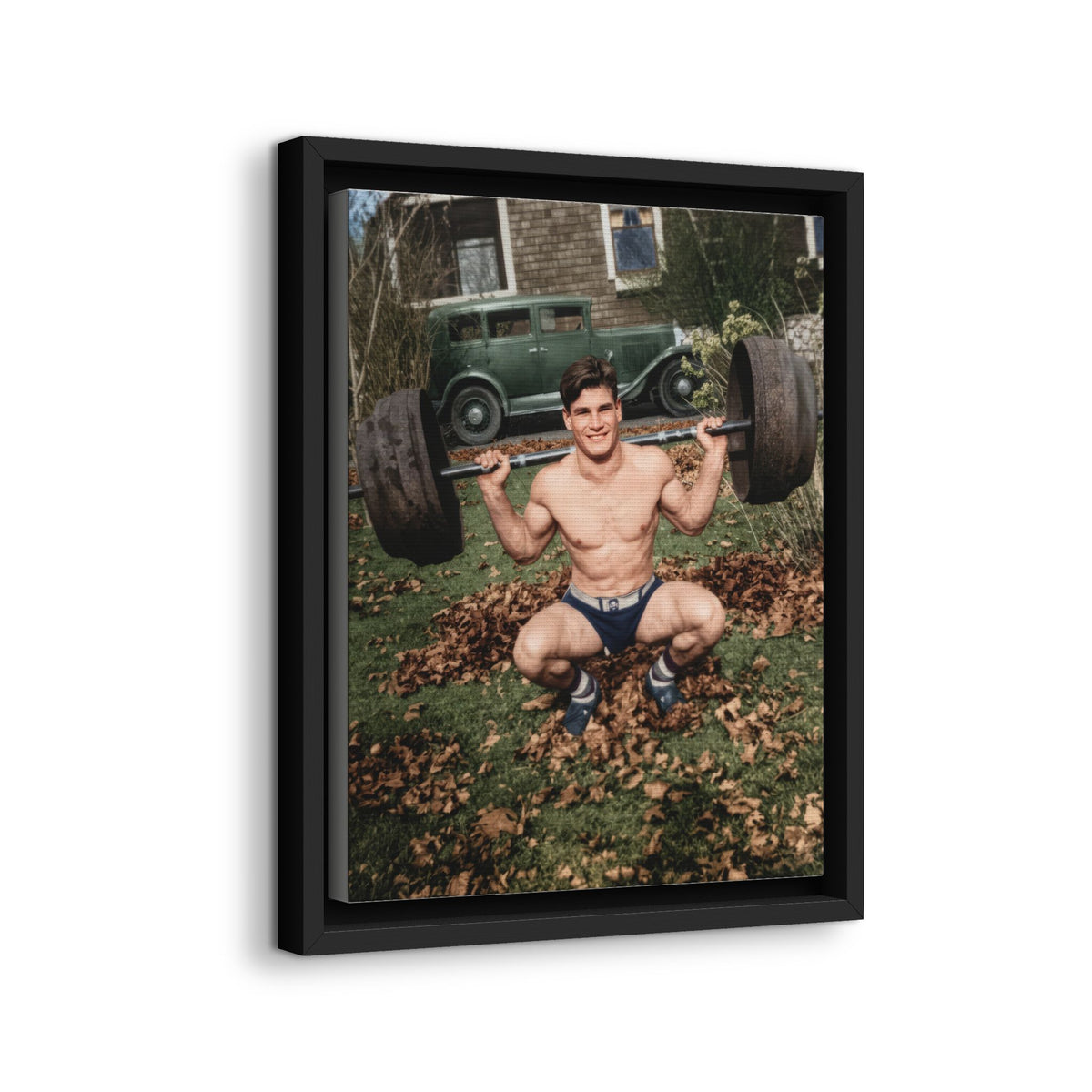 athlétisme 051 | Framed Vintage Photo - Matte Canvas