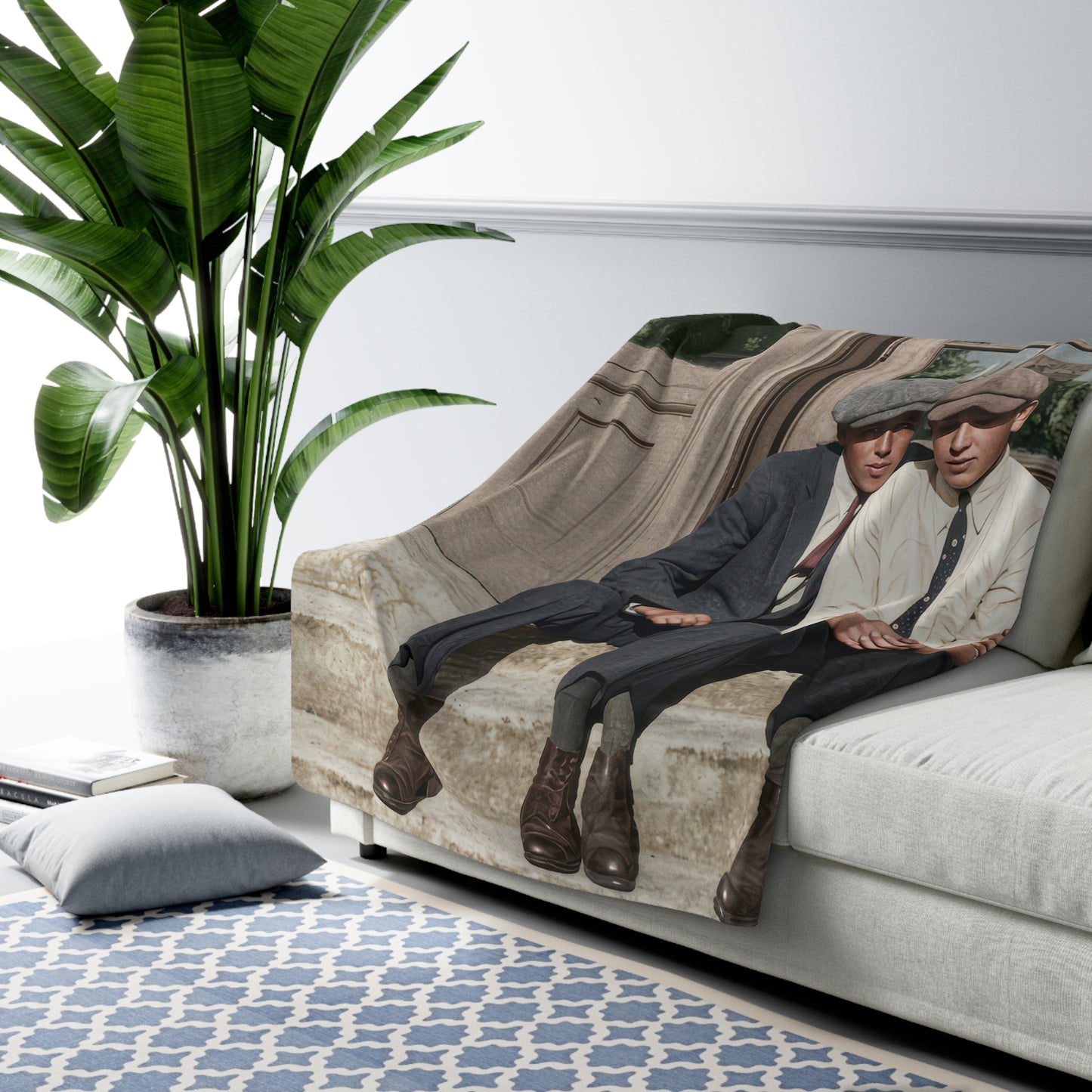 Heirloom Sherpa Blanket – paire 057 Premium fleece throw · 50x60, 60x80