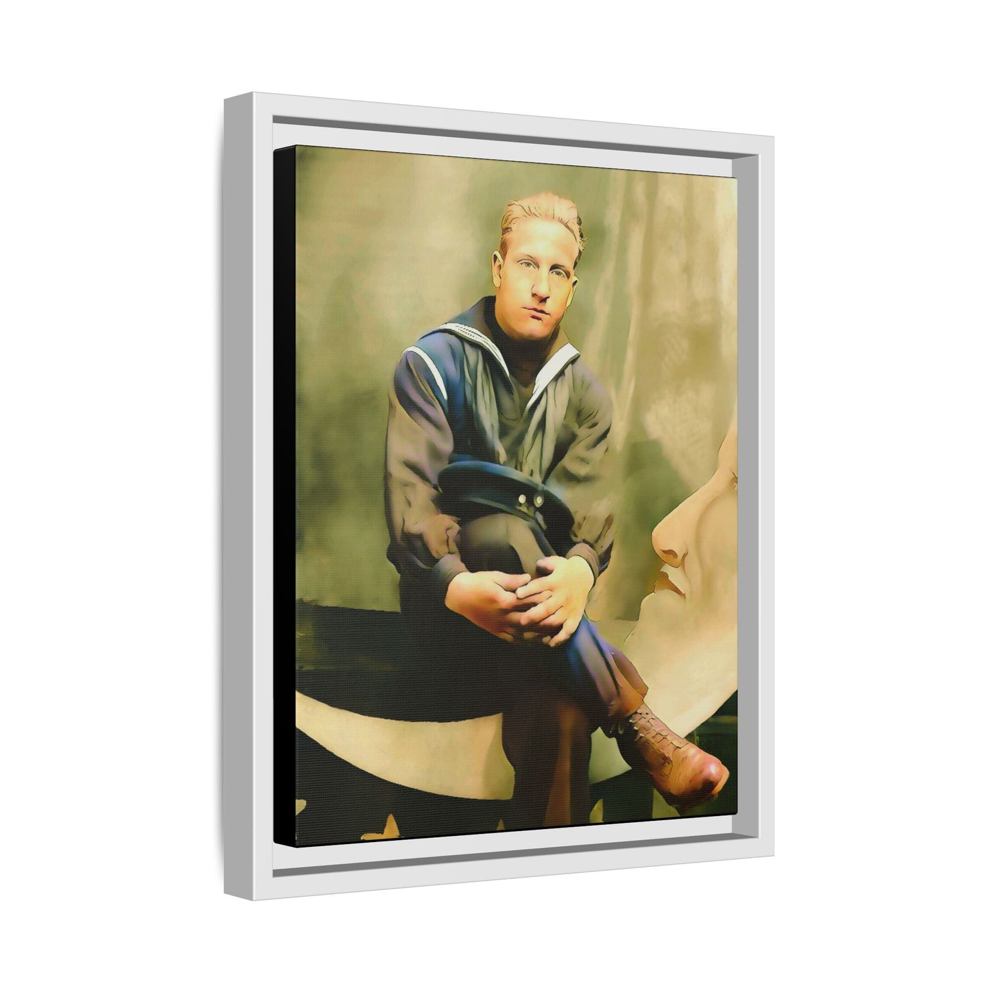 celibataire 016 | Framed Vintage Photo - Matte Canvas