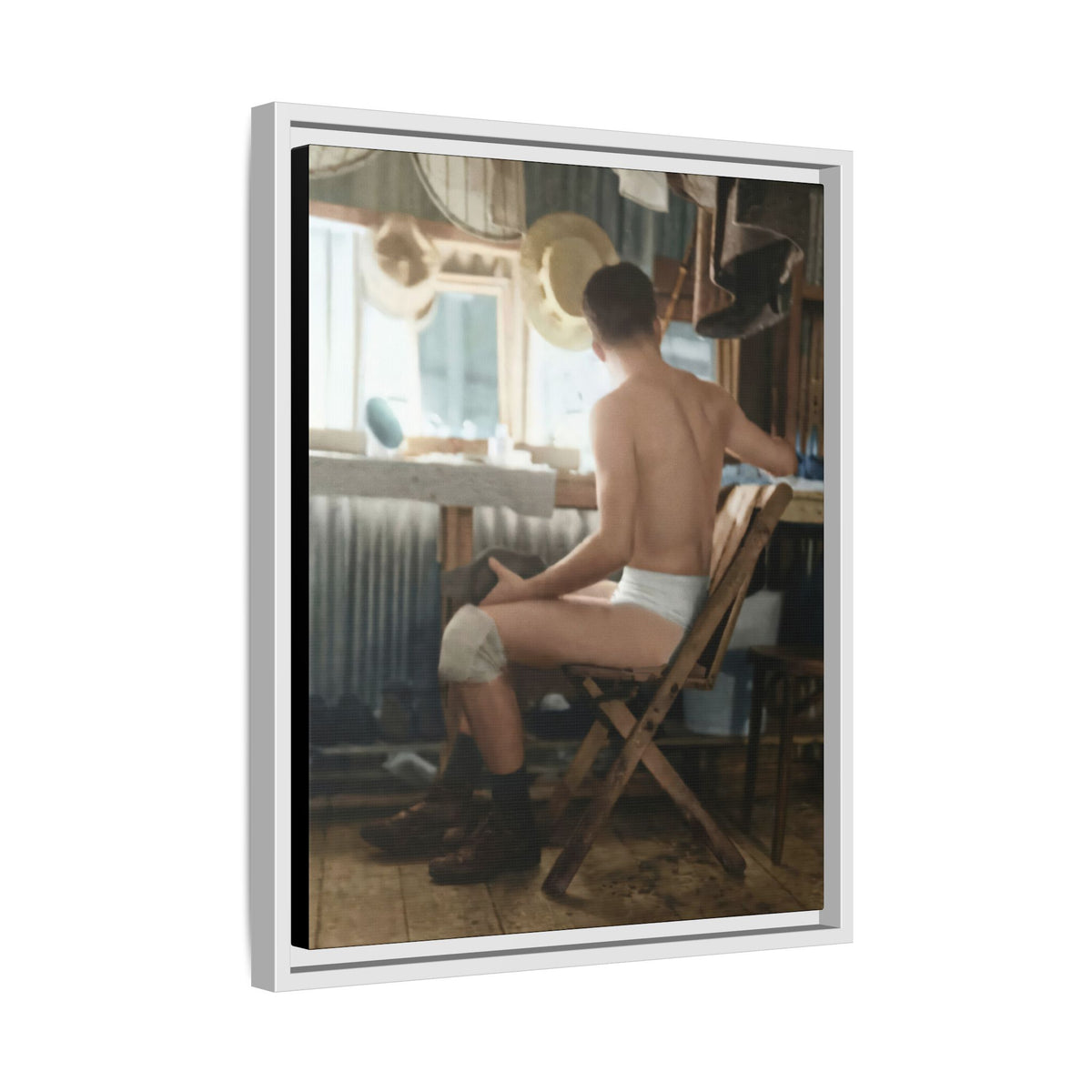celibataire 022 | Framed Vintage Photo - Matte Canvas