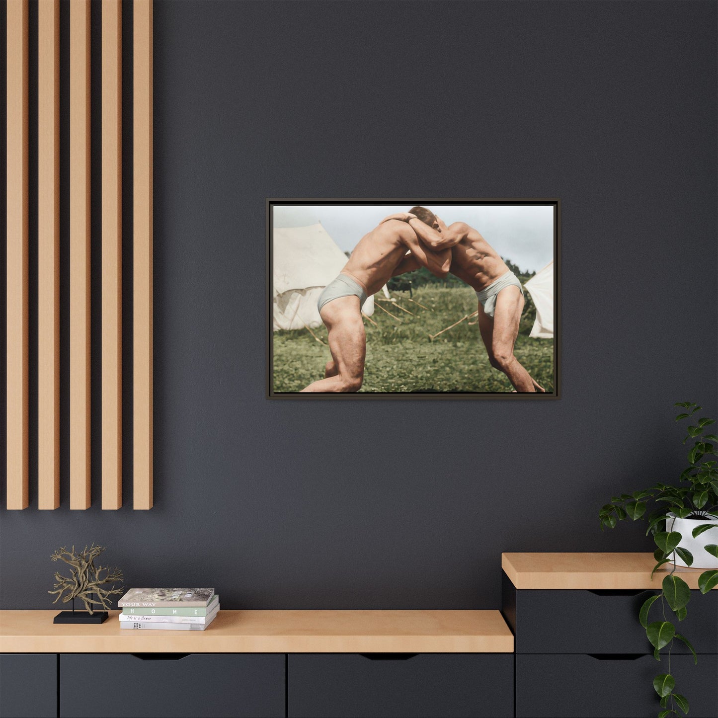 athlétisme 019 | Framed Vintage Photo - Matte Canvas