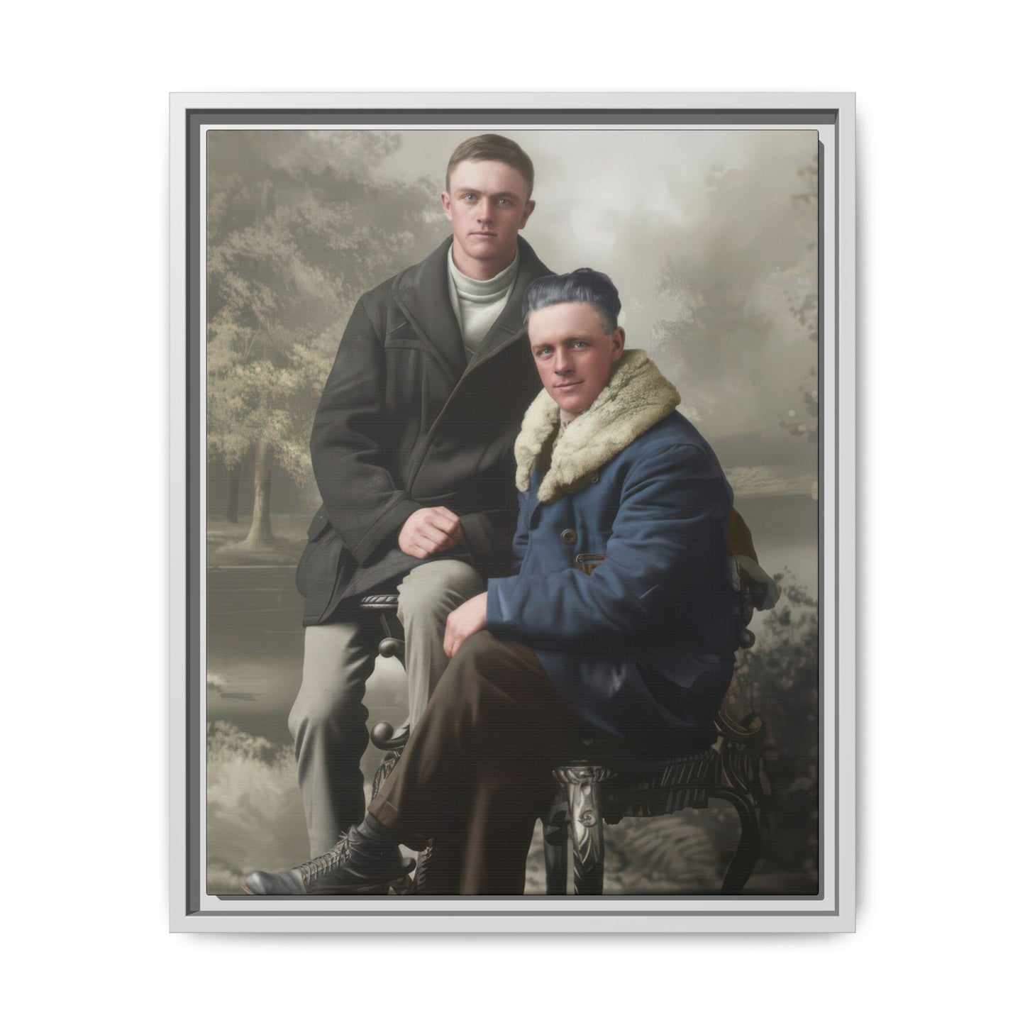 paire 086 | Framed Vintage Photo - Matte Canvas