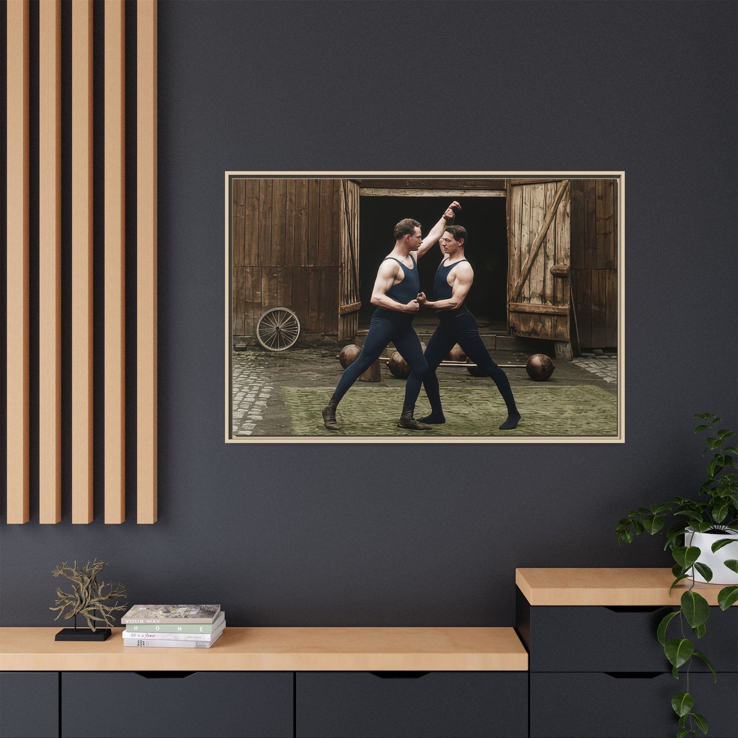 athlétisme 036 | Framed Vintage Photo - Matte Canvas