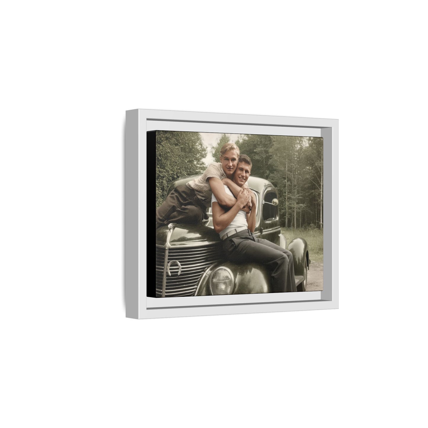 paire 045 | Framed Vintage Photo - Matte Canvas