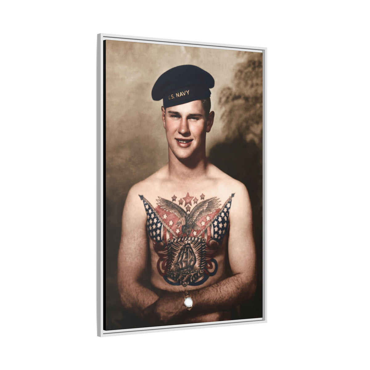 celibataire 037 | Framed Vintage Photo - Matte Canvas