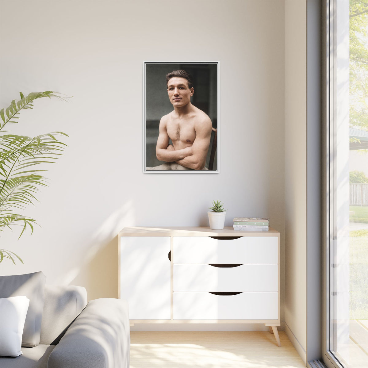 athlétisme 046 | Framed Vintage Photo - Matte Canvas