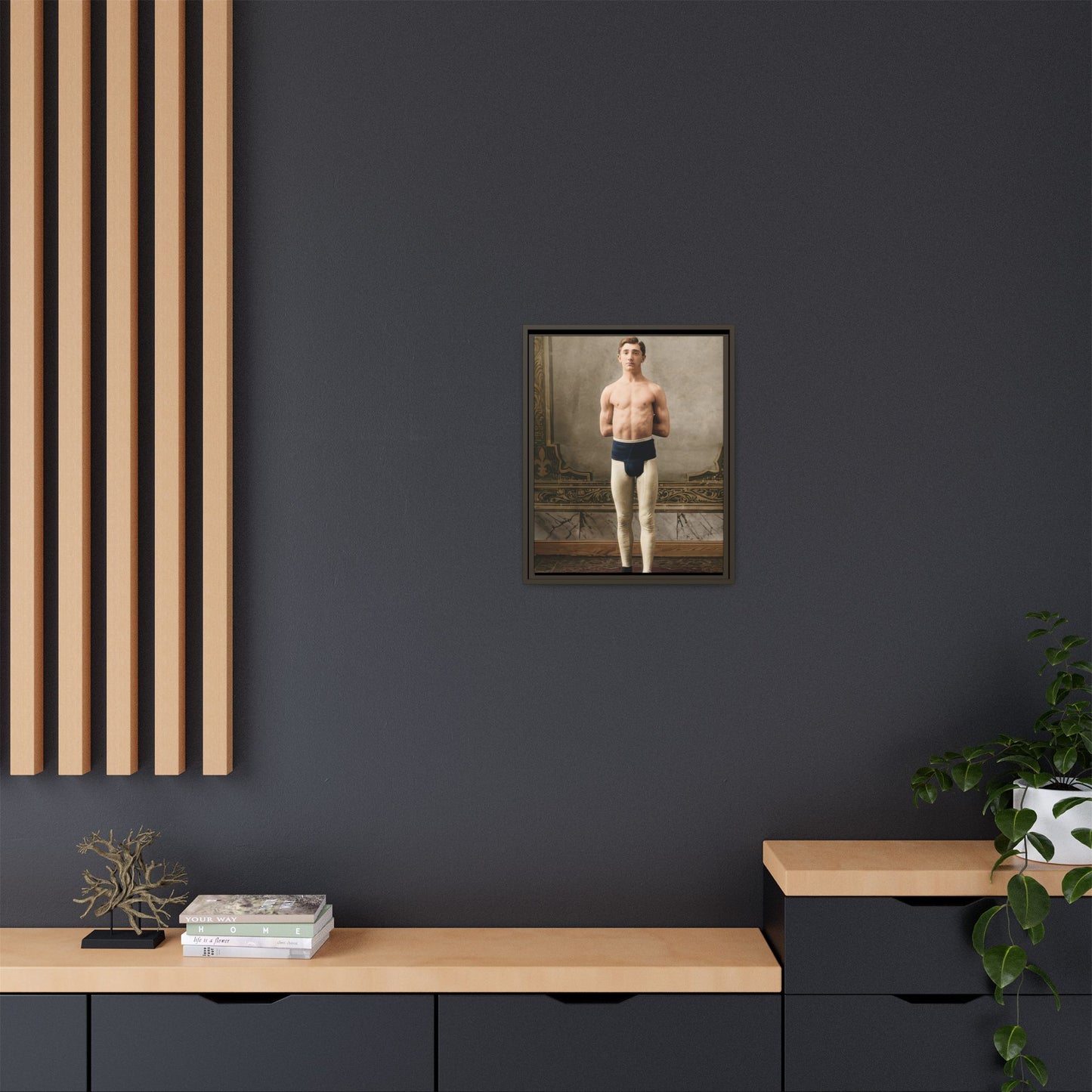 athlétisme 028 | Framed Vintage Photo - Matte Canvas