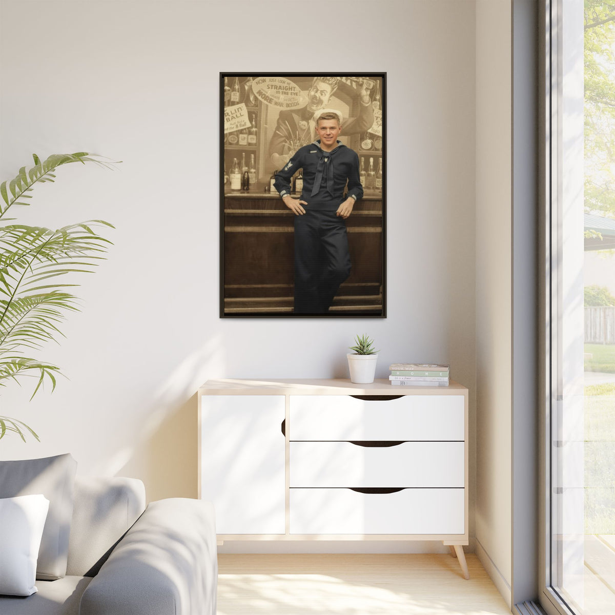 celibataire 006 | Framed Vintage Photo - Matte Canvas