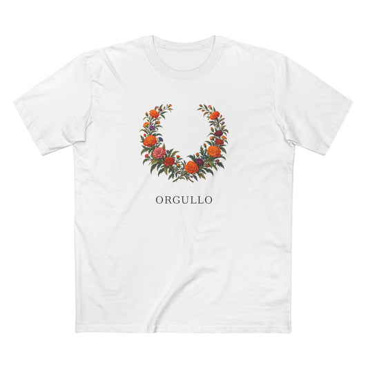 Mexican Cempasúchil Orgullo T-Shirt | Floral LGBTQ+ Pride Wreath Tee