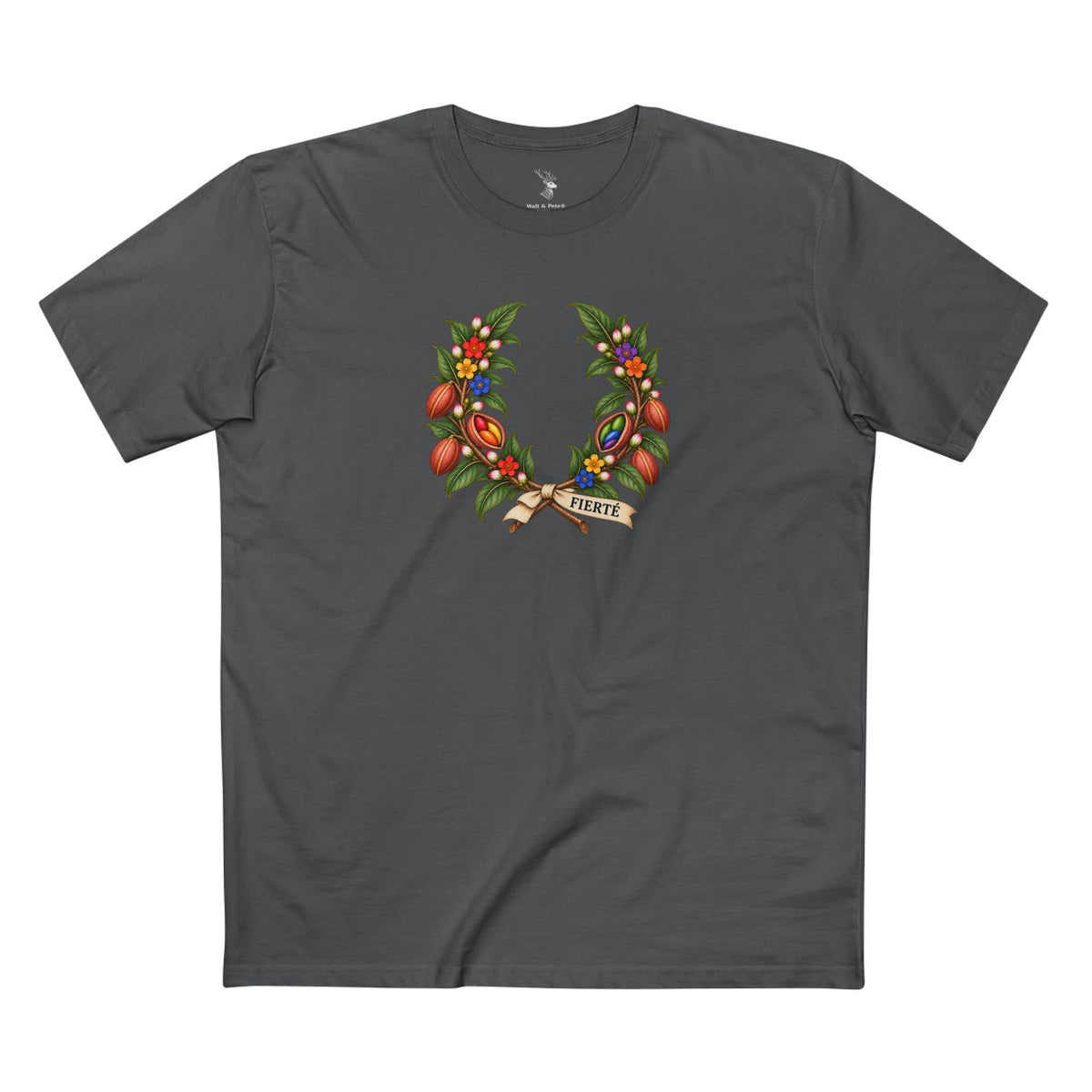 Guinean Kola Fierté Pride Laurel Wreath T-Shirt — Welcome & Connection