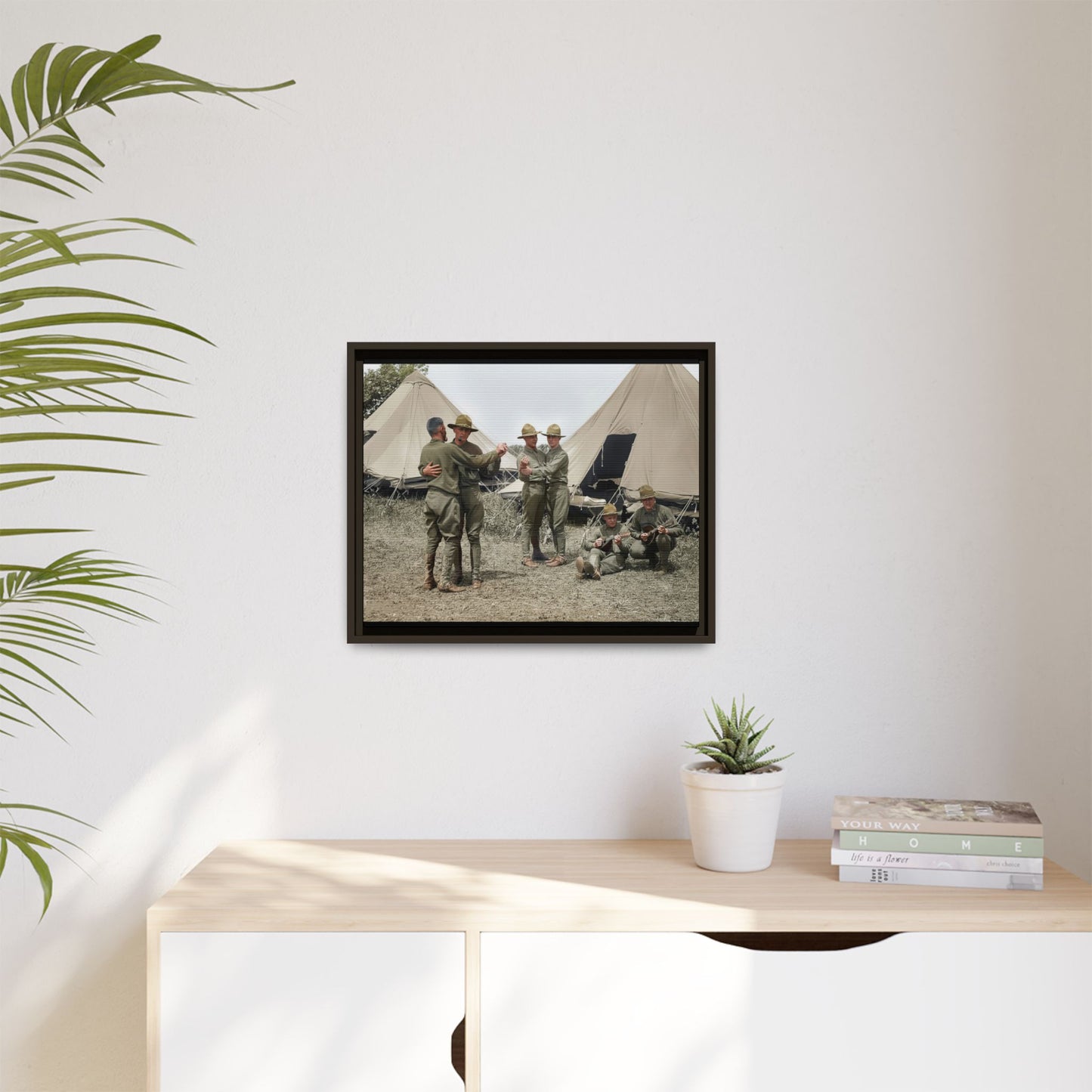 hommes 006 | Framed Vintage Photo - Matte Canvas