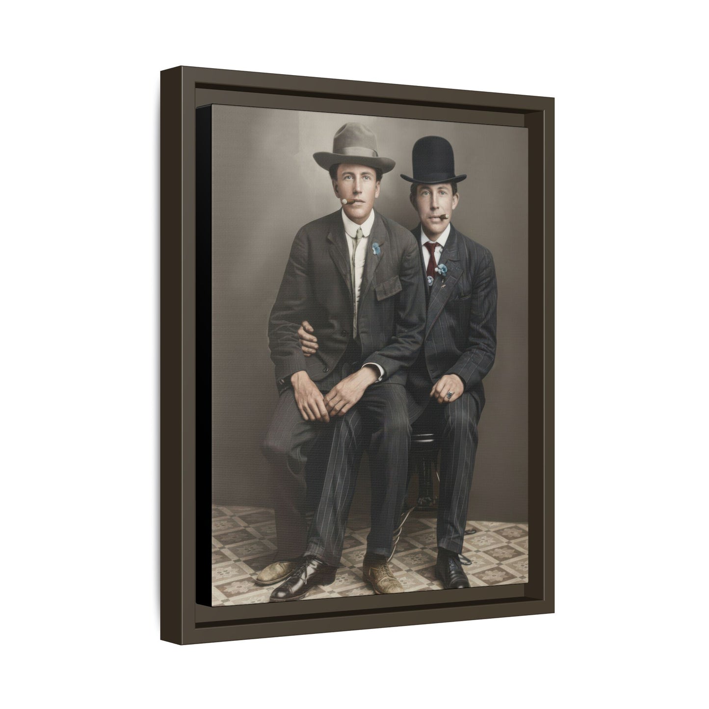paire 083 | Framed Vintage Photo - Matte Canvas