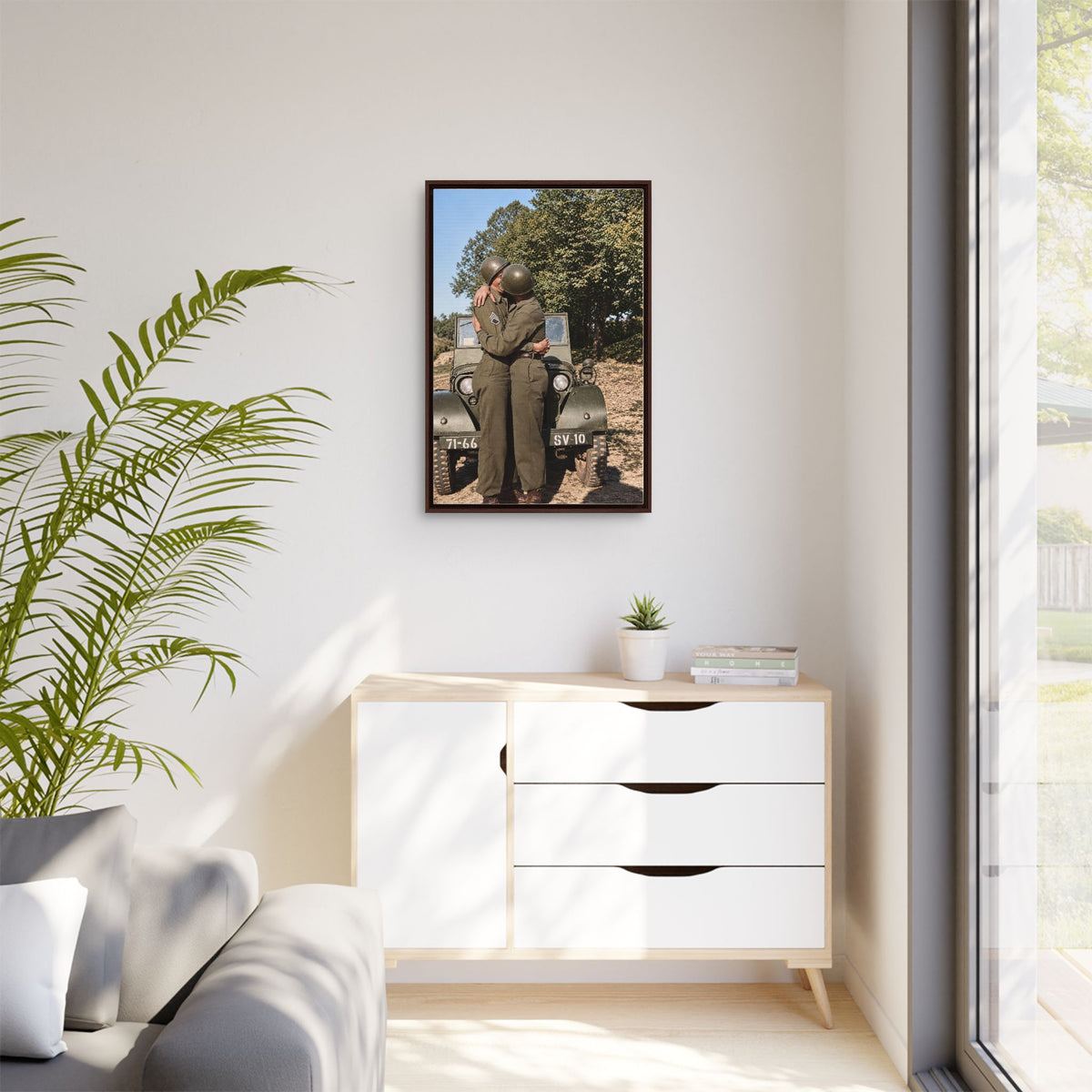 paire 065 | Framed Vintage Photo - Matte Canvas
