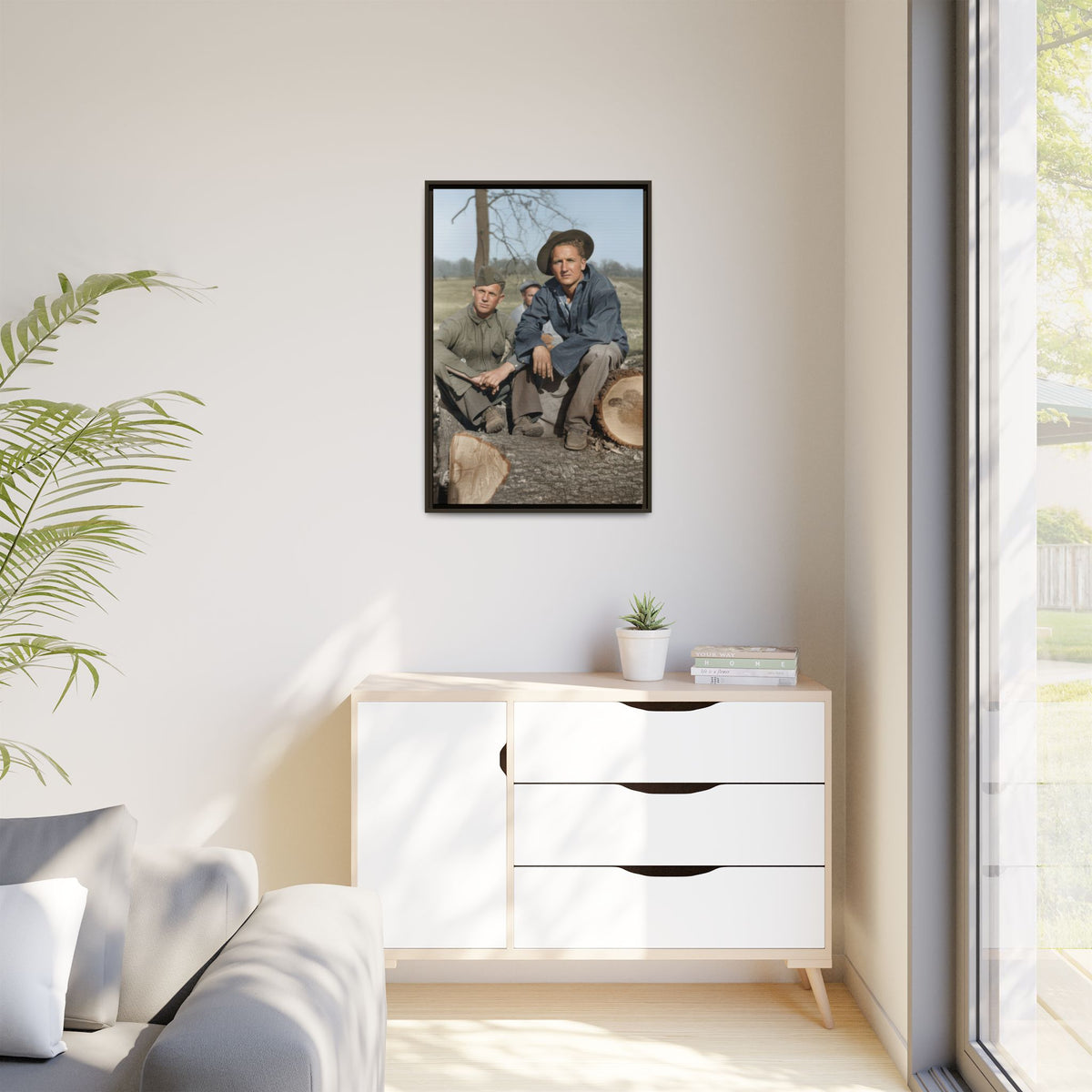 hommes 020 | Framed Vintage Photo - Matte Canvas