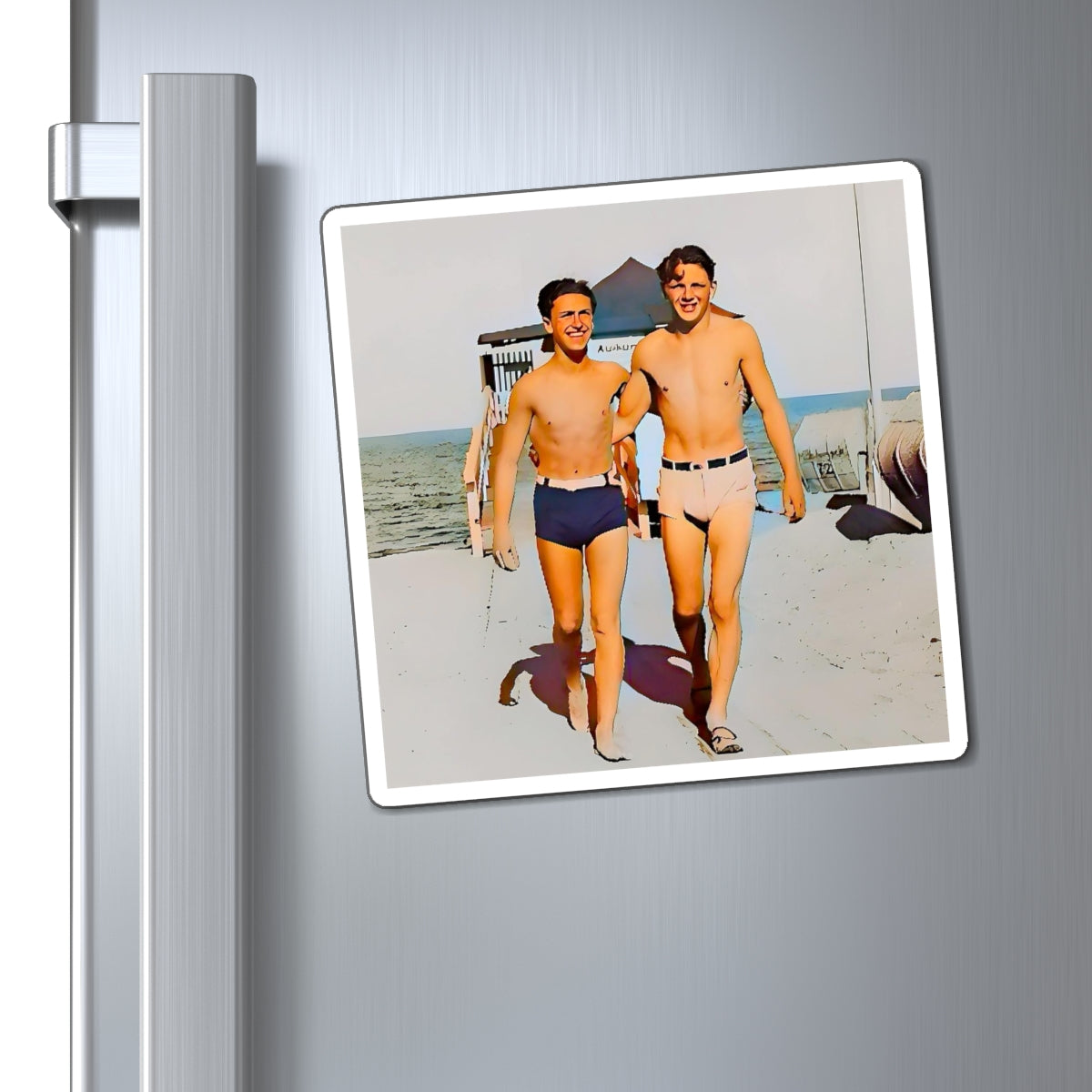 nager 022 | Magnets Vintage Affectionate Men Gay Queer Beach Boyfriend Gift Uncle Present