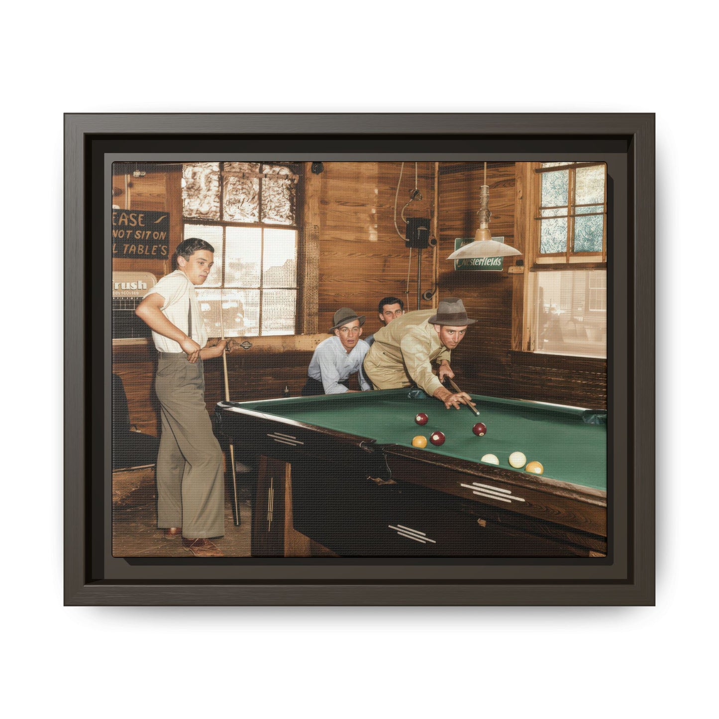 hommes 024 | Framed Vintage Photo - Matte Canvas