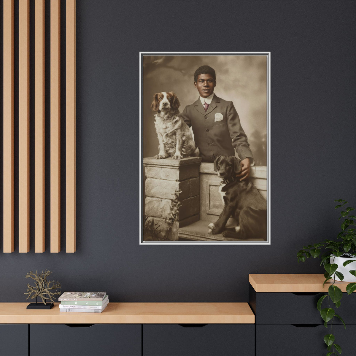celibataire 009 | Framed Vintage Photo - Matte Canvas