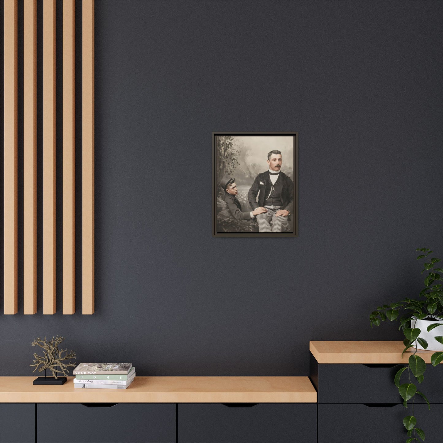 paire 100 | Framed Vintage Photo - Matte Canvas