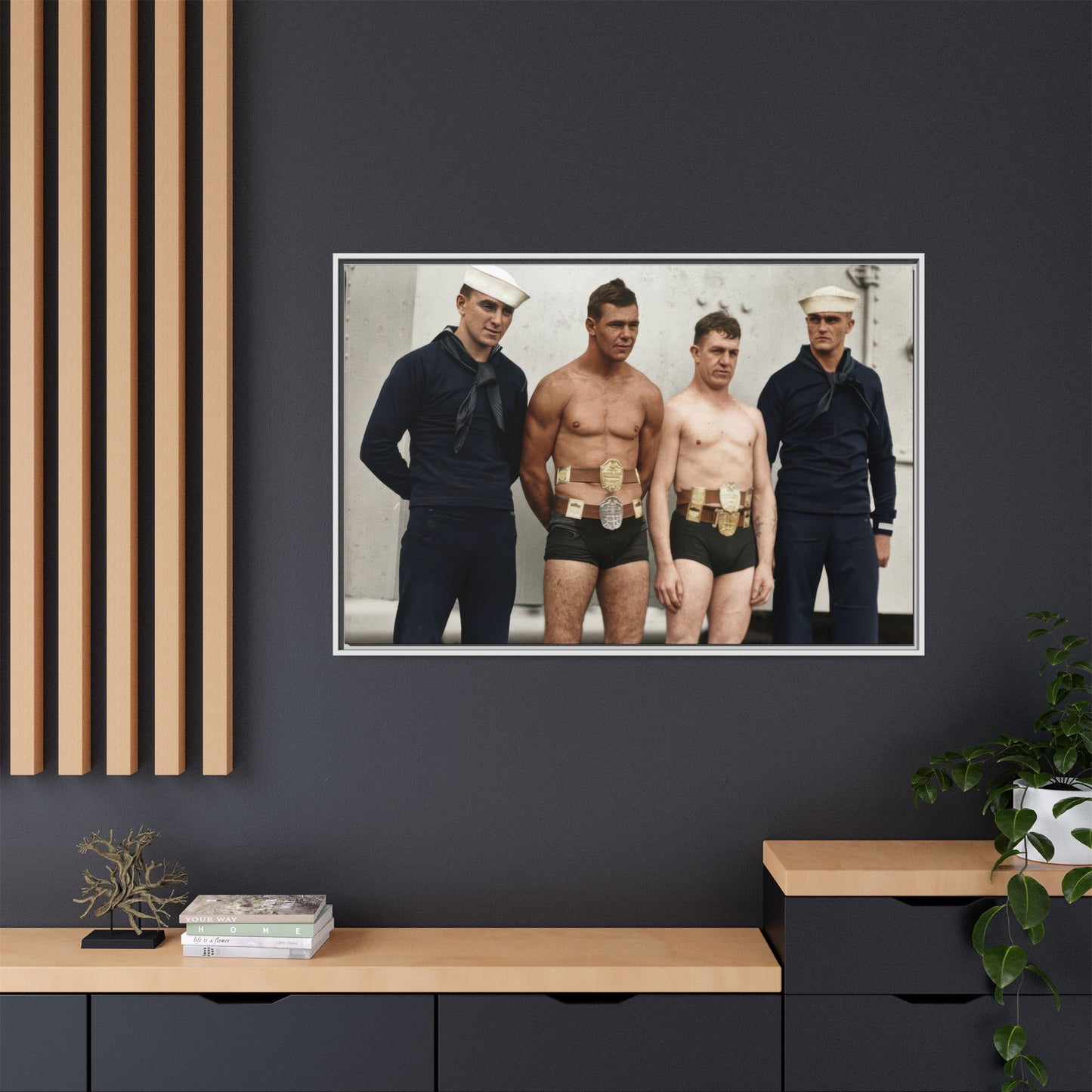 athlétisme 049 | Framed Vintage Photo - Matte Canvas