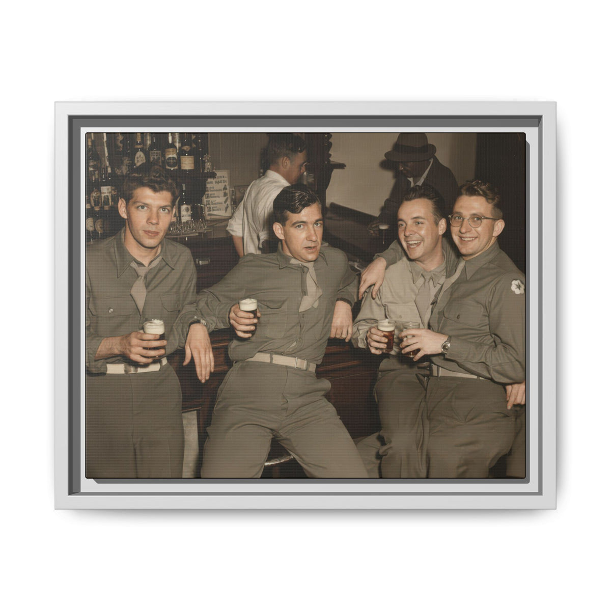 hommes 030 | Framed Vintage Photo - Matte Canvas