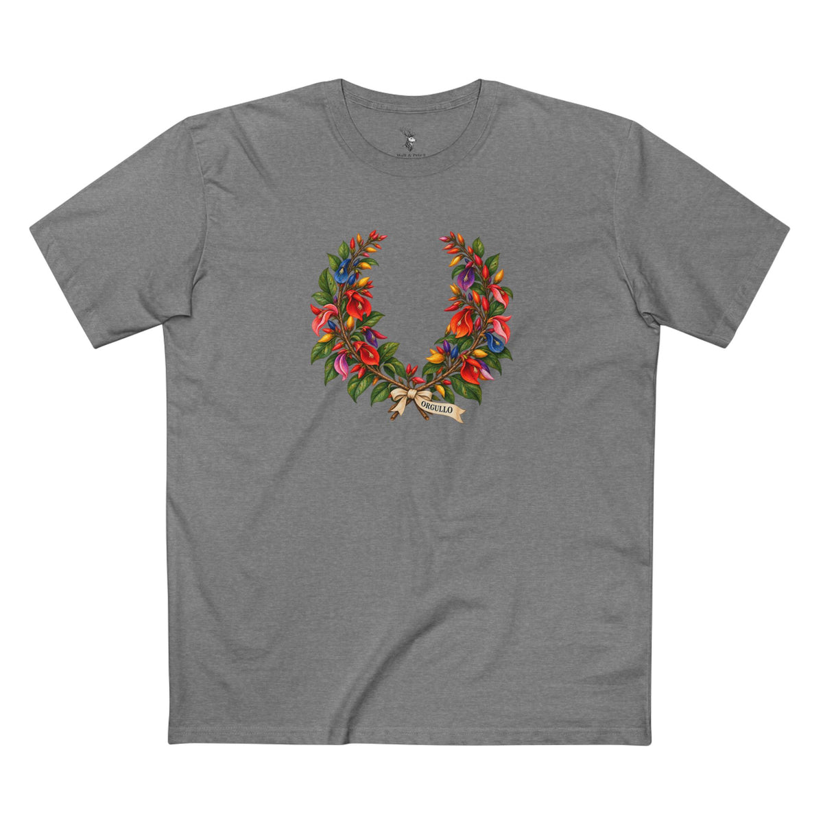Orgullo Ceibo Pride T-Shirt | Argentine Laurel Wreath LGBTQ+ Tee