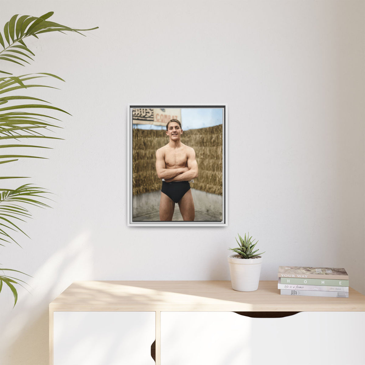 athlétisme 047 | Framed Vintage Photo - Matte Canvas