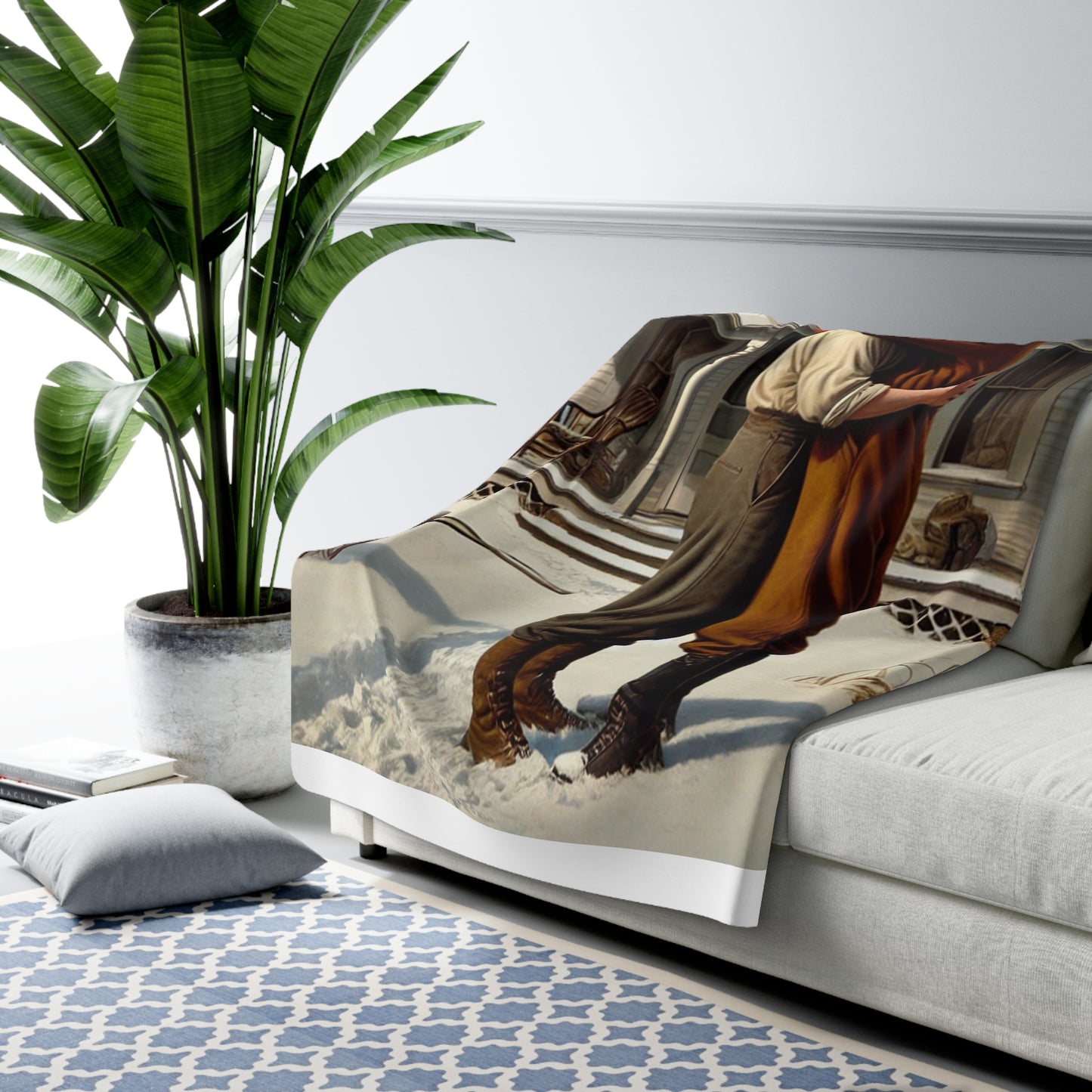 Heirloom Sherpa Blanket – Missing Grant 012 Figure Premium fleece throw · 50x60, 60x80