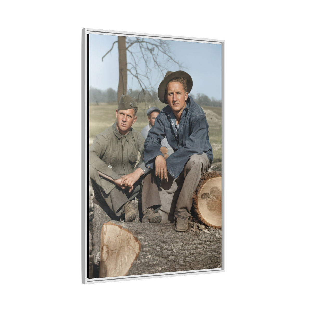 hommes 020 | Framed Vintage Photo - Matte Canvas