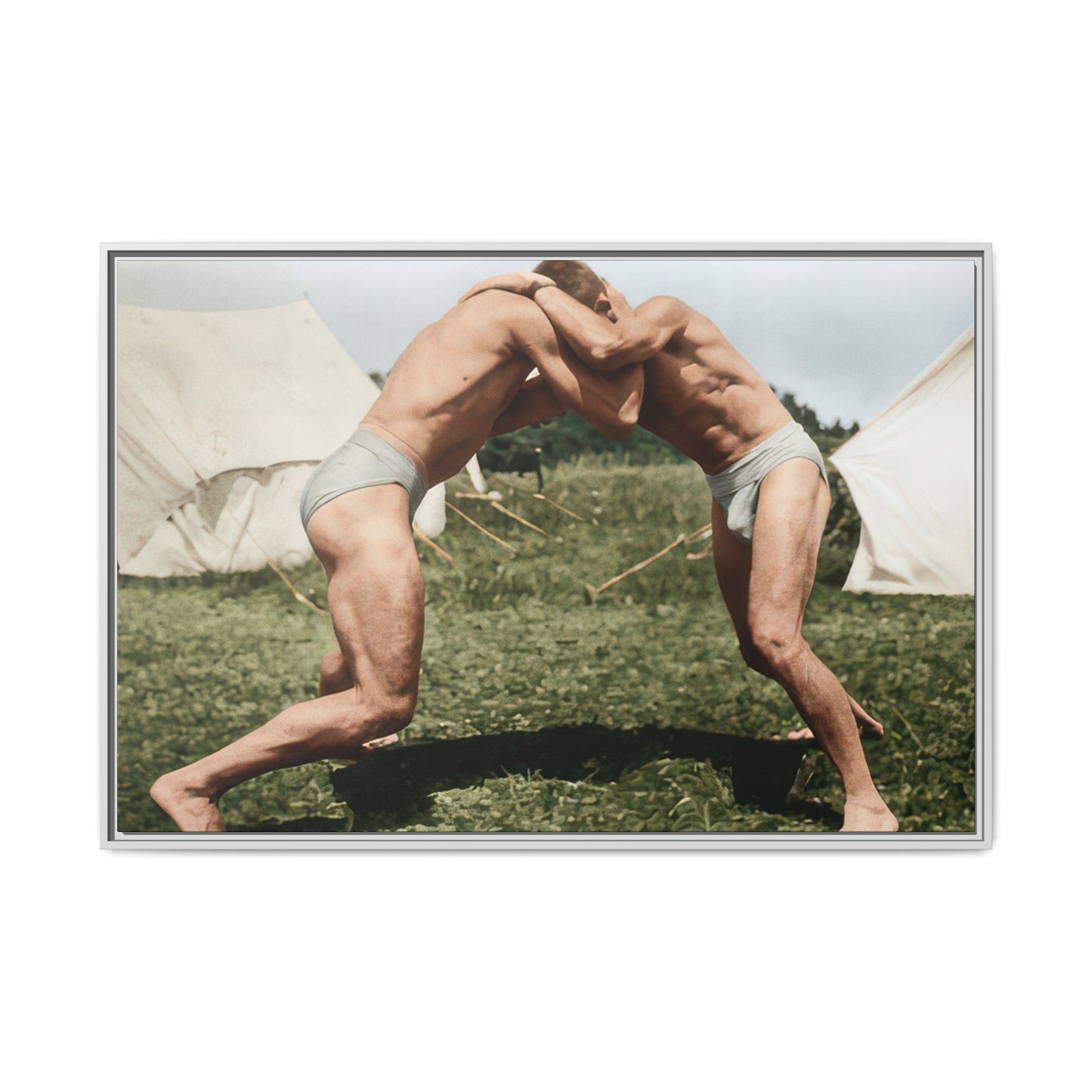 athlétisme 019 | Framed Vintage Photo - Matte Canvas