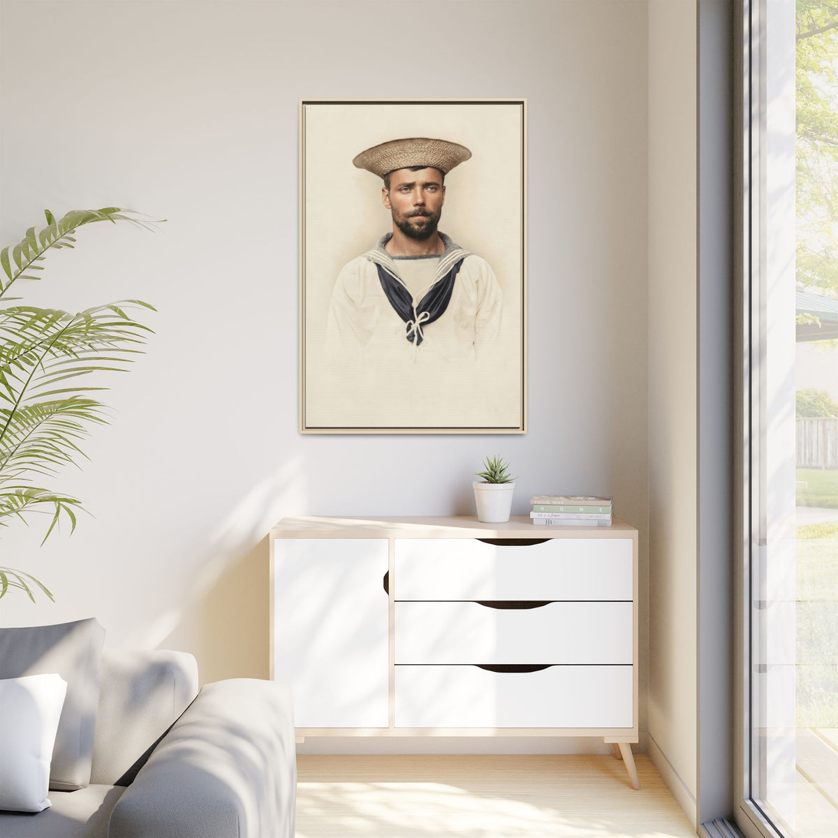 celibataire 020 | Framed Vintage Photo - Matte Canvas