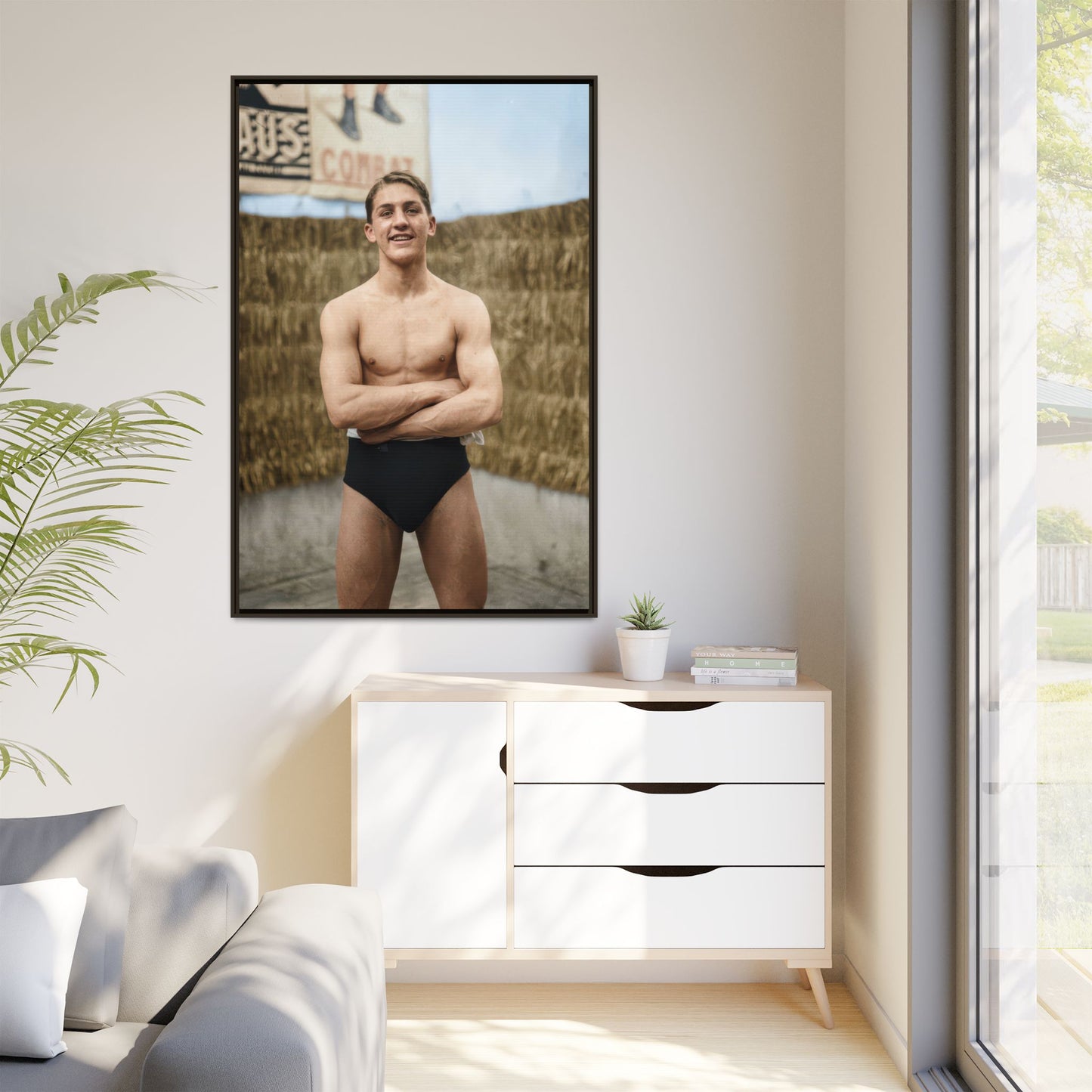 athlétisme 047 | Framed Vintage Photo - Matte Canvas